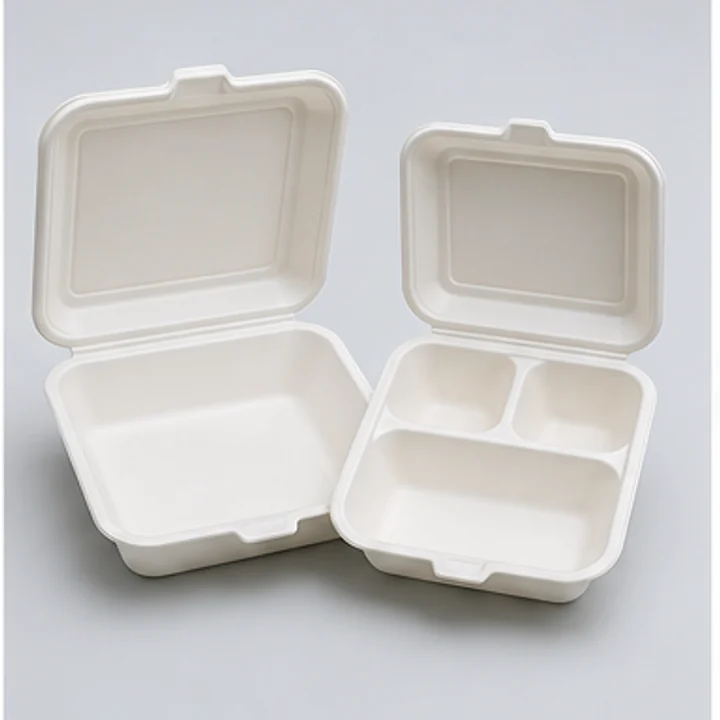 Cornstarch Clamshell Boxes - Cornstarch Tableware