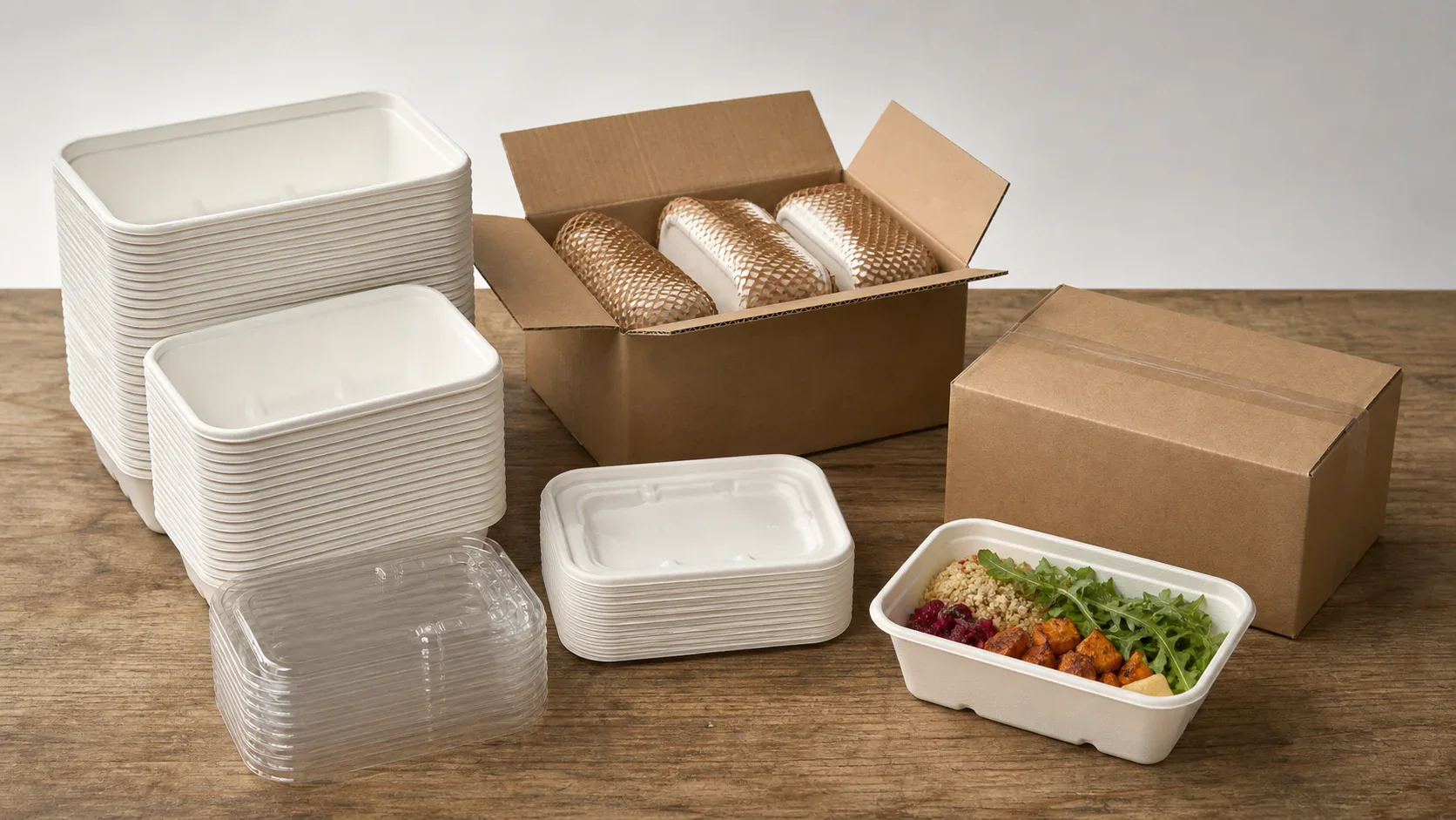 EcoLeaderPack bagasse food container sampling approval and production process