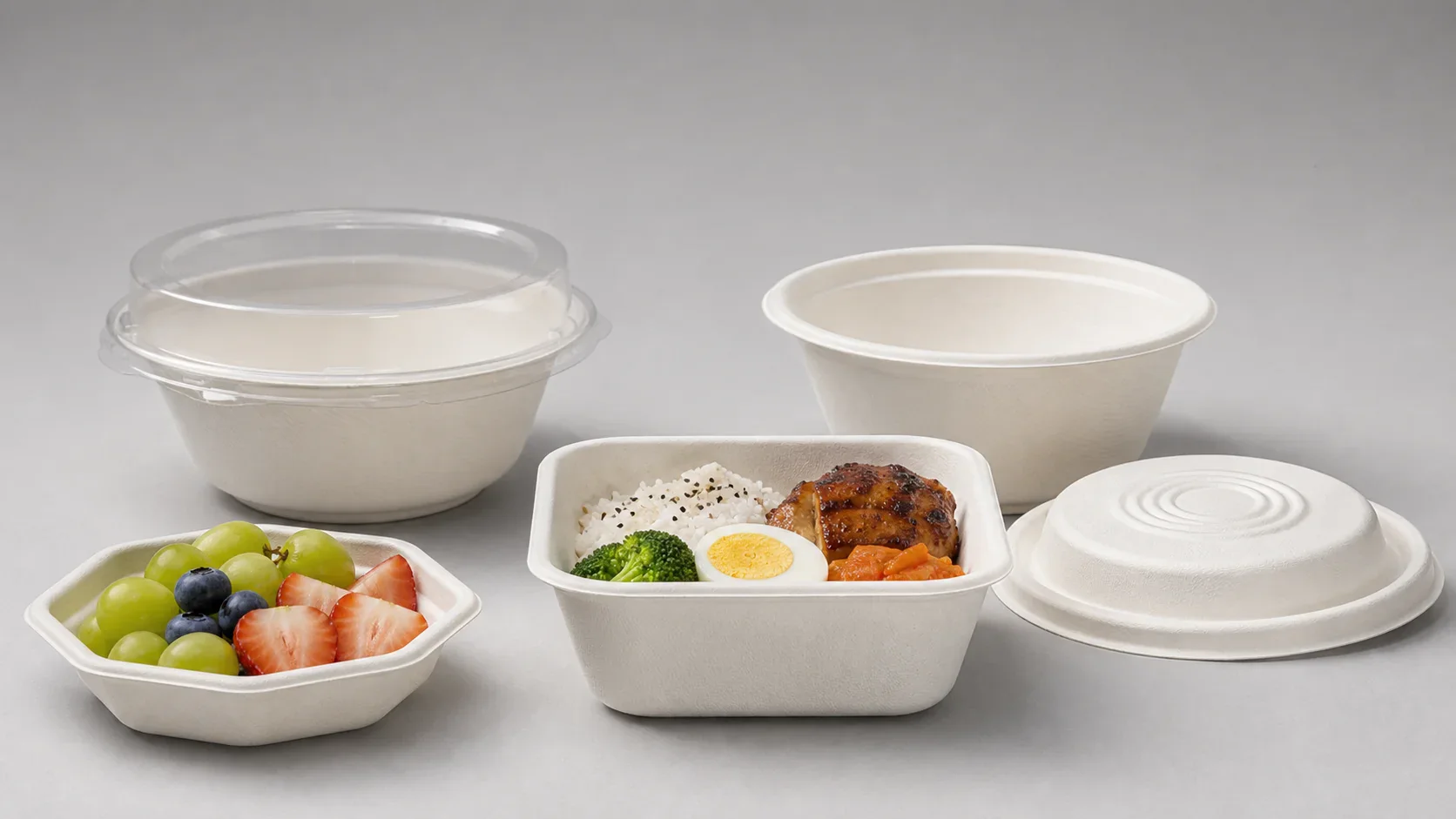 Selection guide for deep wide shaped and portion bagasse bowls