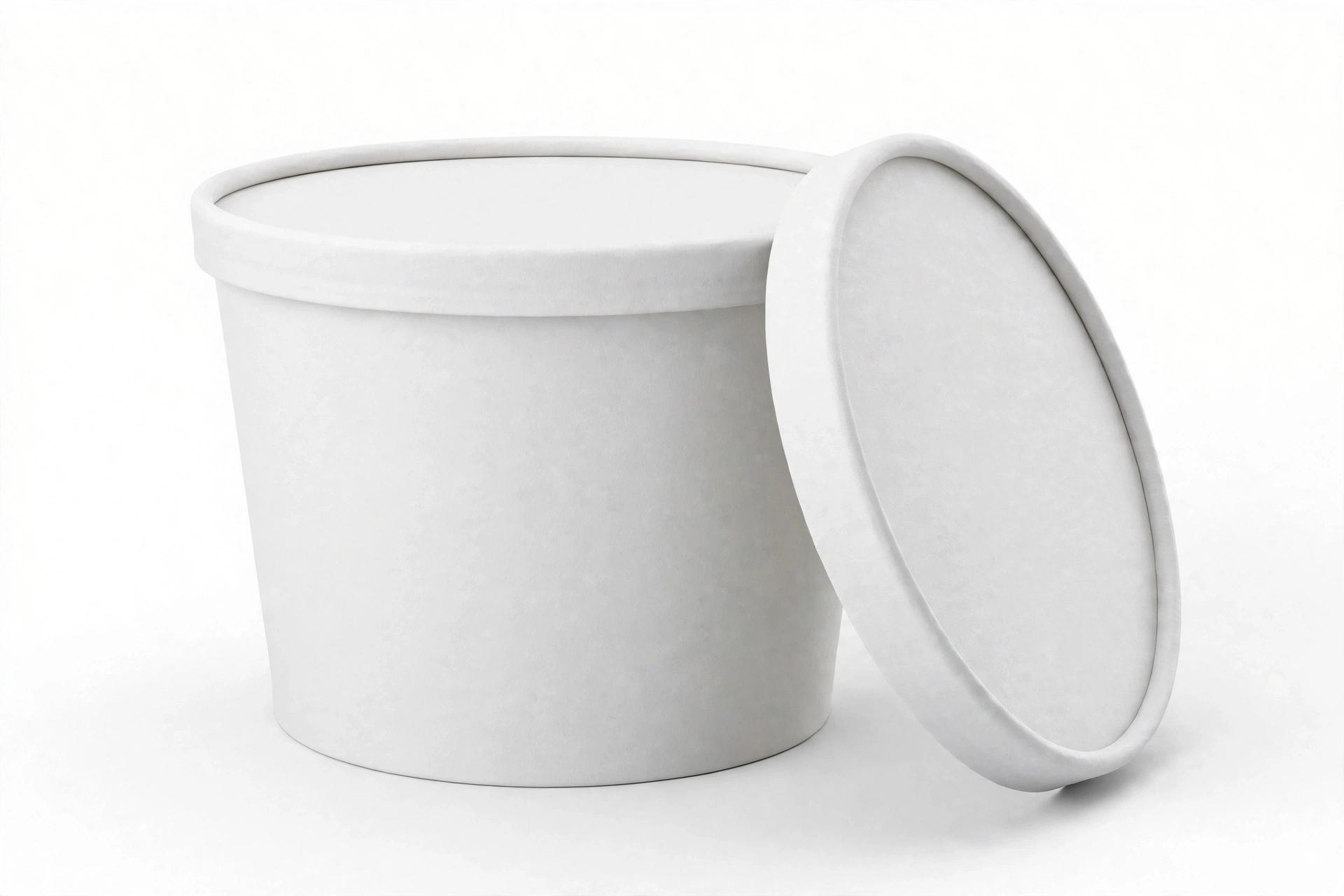 Paper flat lid for paper food bucket
