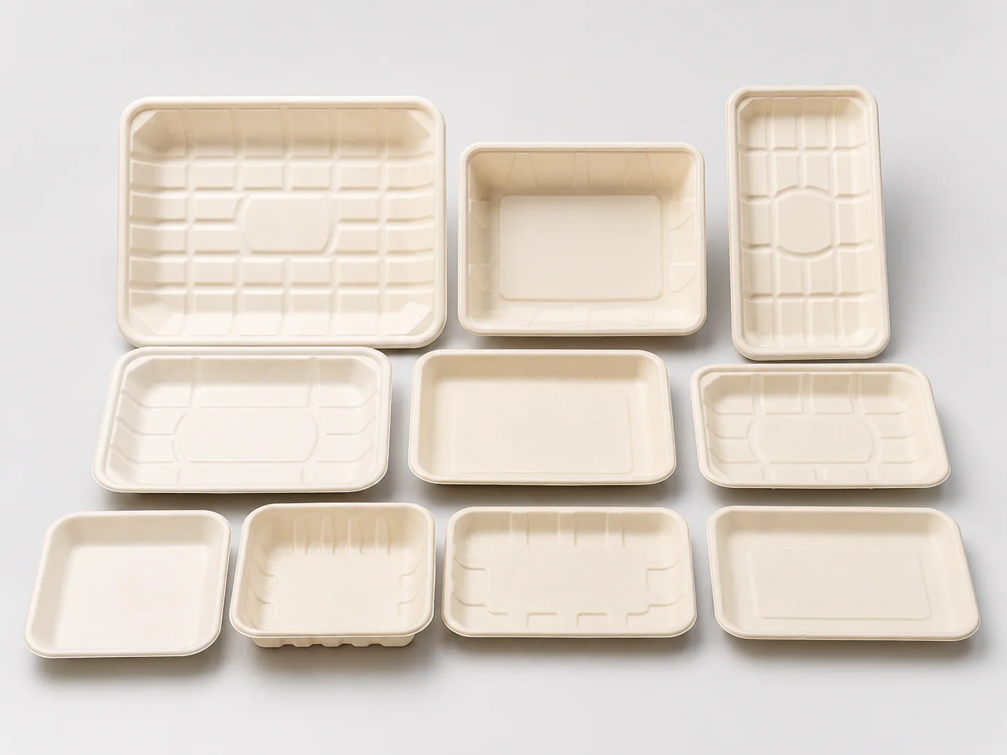 EcoLeaderPack sugarcane bagasse food container range in square and rectangular formats