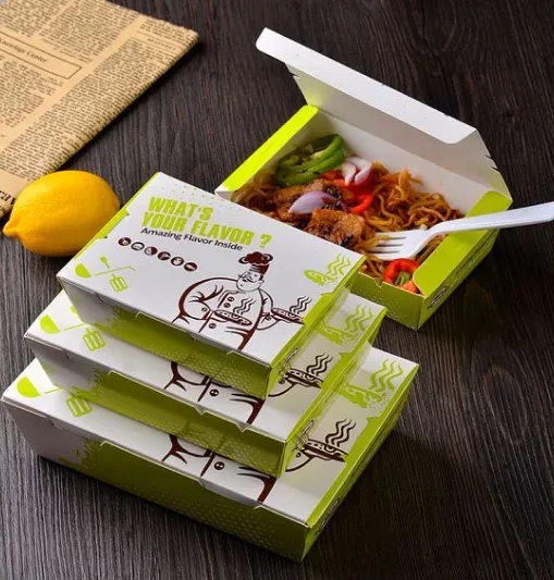 Custom printed paper noodle boxes in full colour