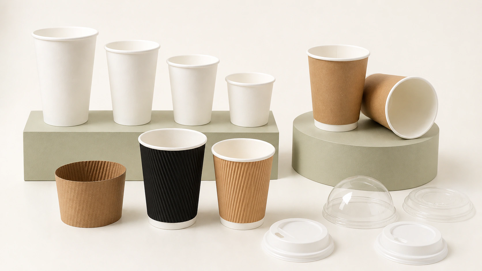 Paper cup range for printed event, conference and beverage-service programs
