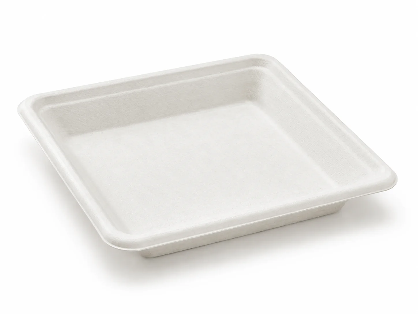 Deep and specialty square bagasse plate product formats