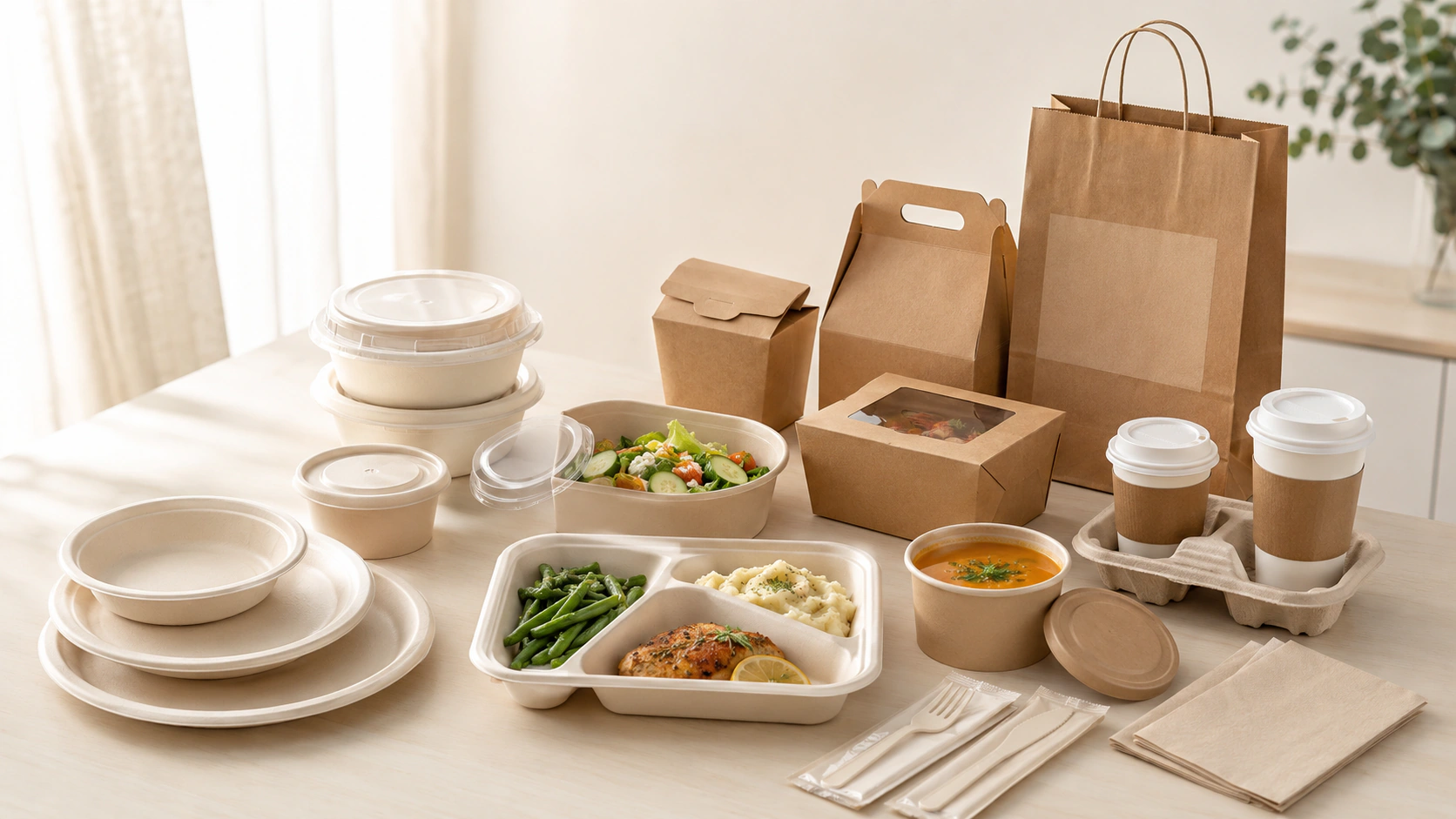 Eco Leader Pack biodegradable packaging display