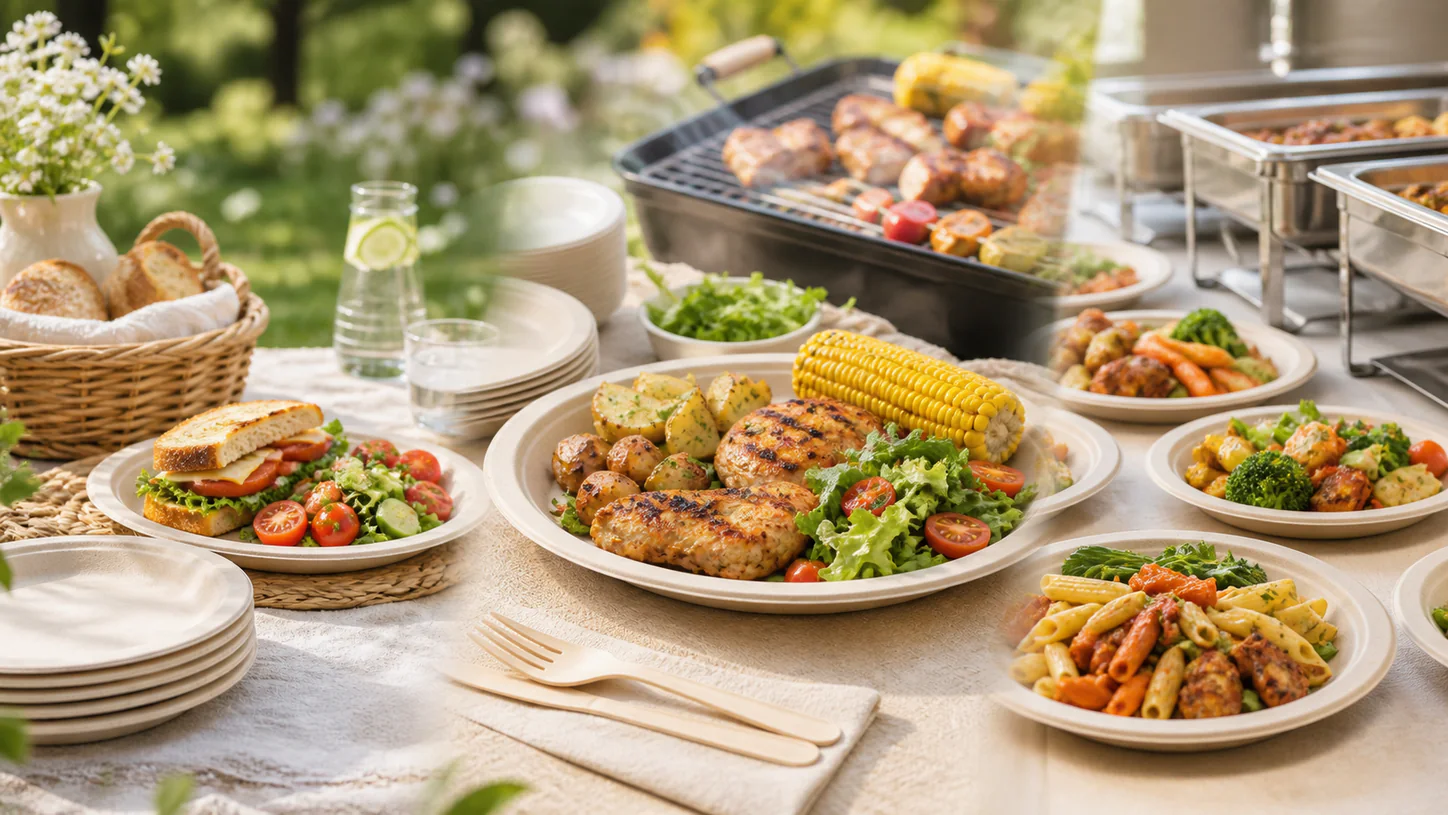 Molded sugarcane fiber plates for hot and cold food service