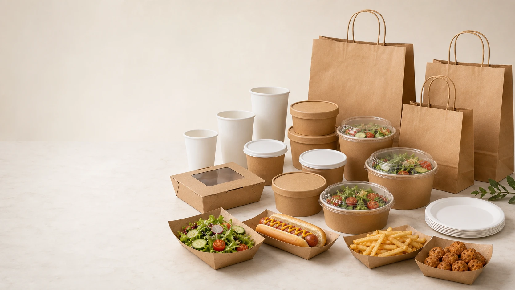 EcoLeaderPack paper cups, bowls, boxes, trays, plates and paper bags