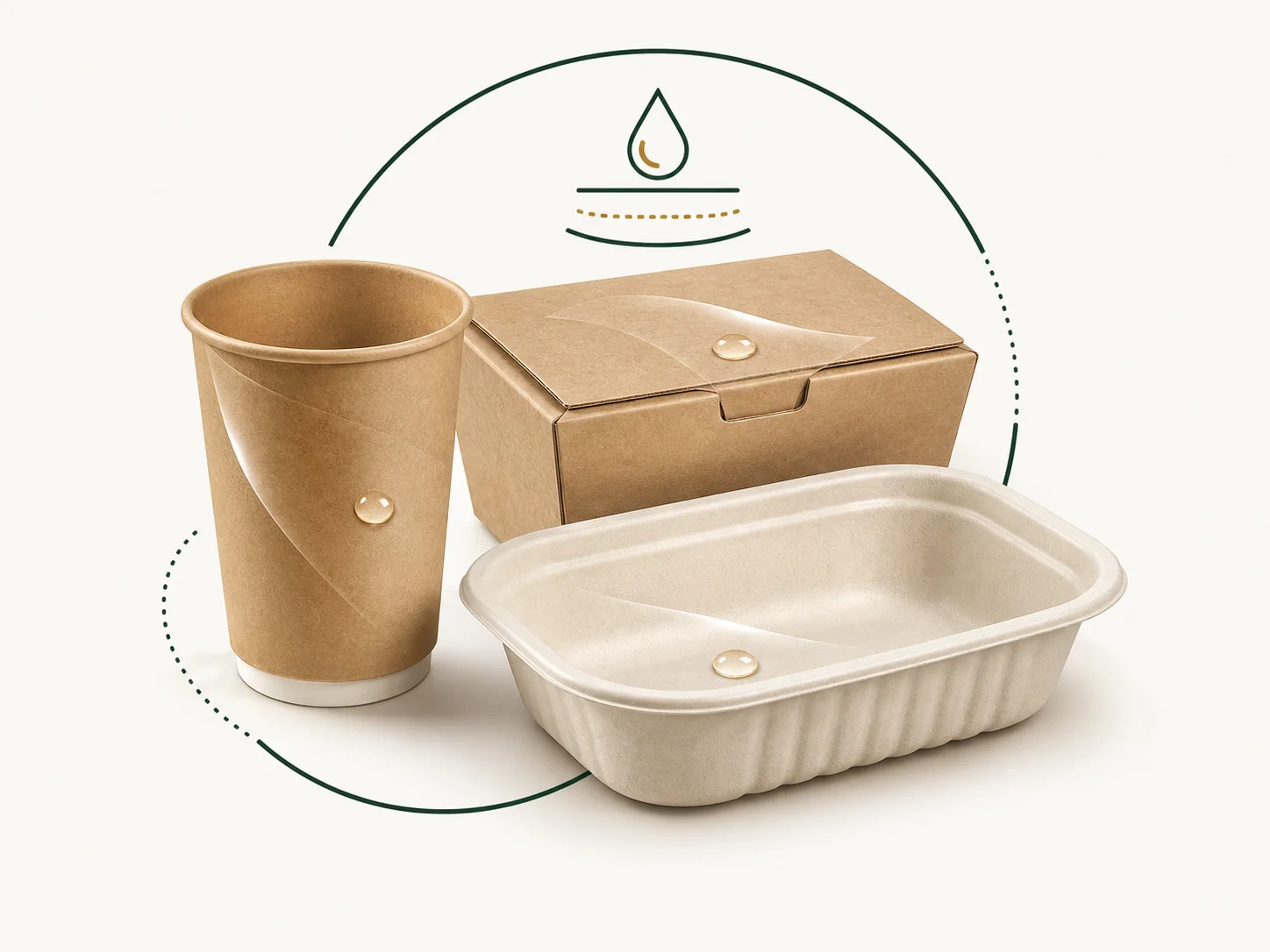 Foodservice packaging products used to review product and surface requirements
